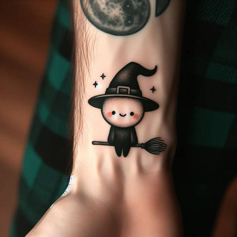 Cute Witch Tattoo 1