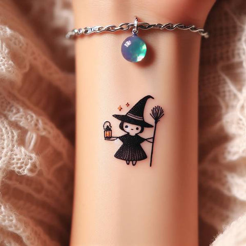 Cute Witch Tattoo 2