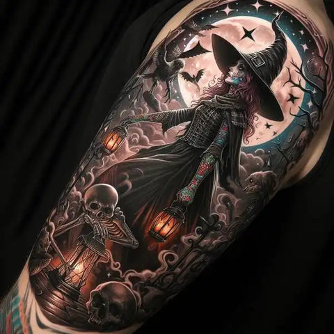 Dark Witch Tattoo 1