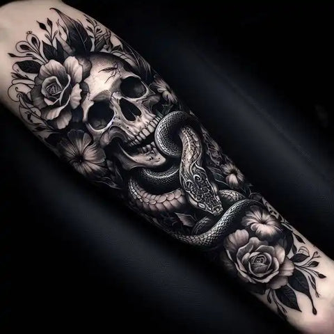 Death Eater Floral Tattoo 1