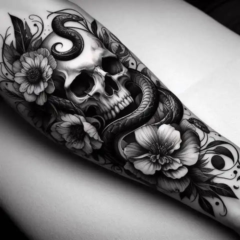 Death Eater Floral Tattoo 2