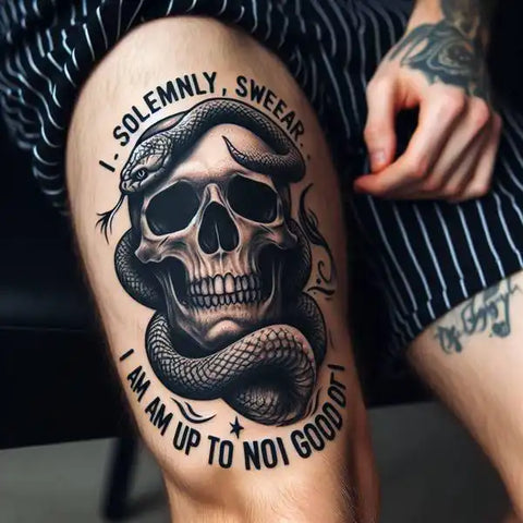 Death Eater Thigh Tattoo 2