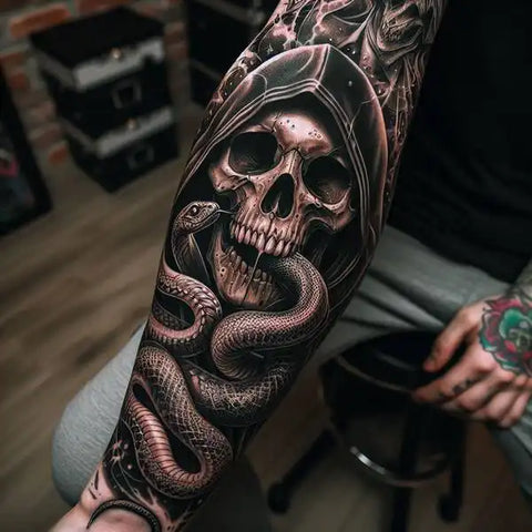 Death Eater Sleeve Tattoo 1