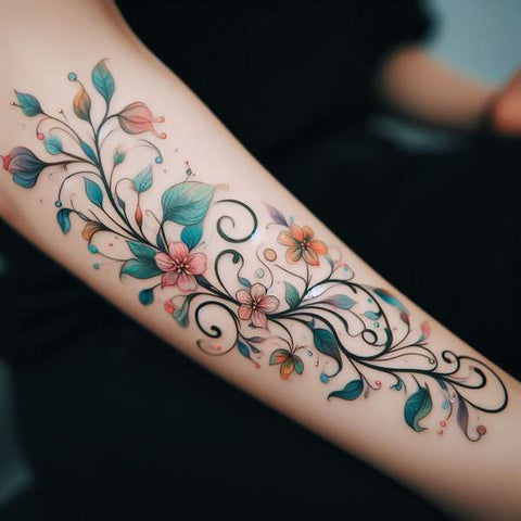 Delicate Vine Tattoo