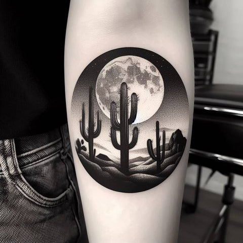 Desert Cactus Tattoo 1