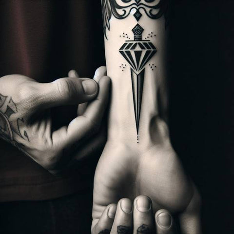 61 Diamond Tattoo High Res Illustrations - Getty Images