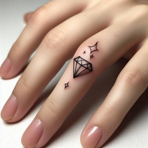 Diamond Finger Tattoo 1