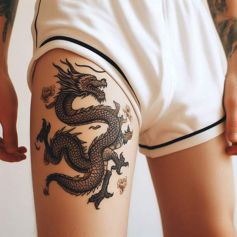 Dragon Thigh Tattoo 2