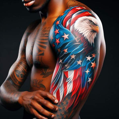 Eagle American Flag Tattoo 1