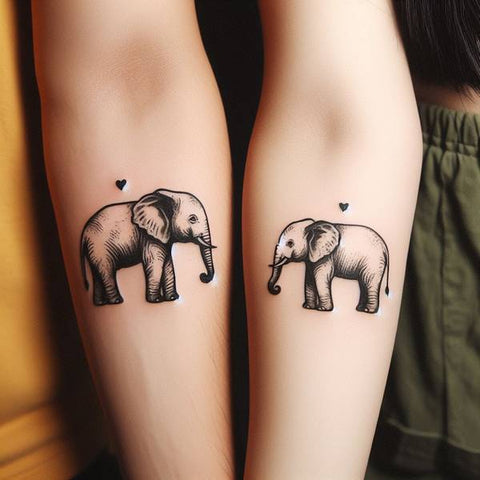 Elephant Couple Tattoo