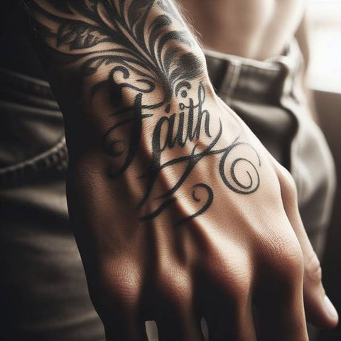 Faith Tattoo on Hand