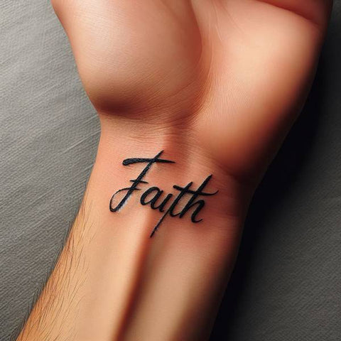 Faith tattoo on Wrist 2