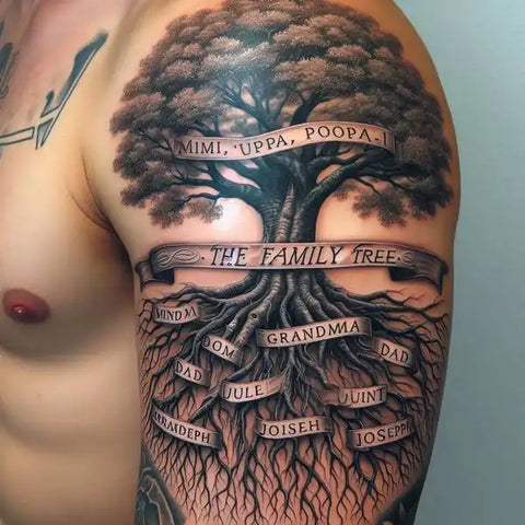 Family Tree Arm Tattoo 1