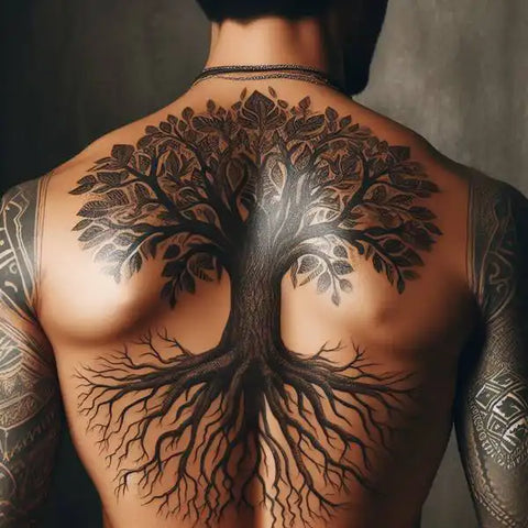 Family Tree Back Tattoo 2