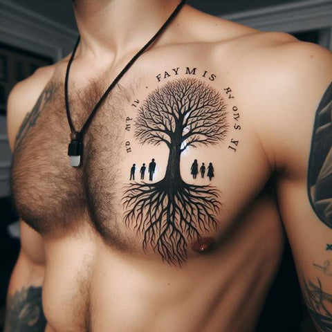 Family Tree Chest Tattoo