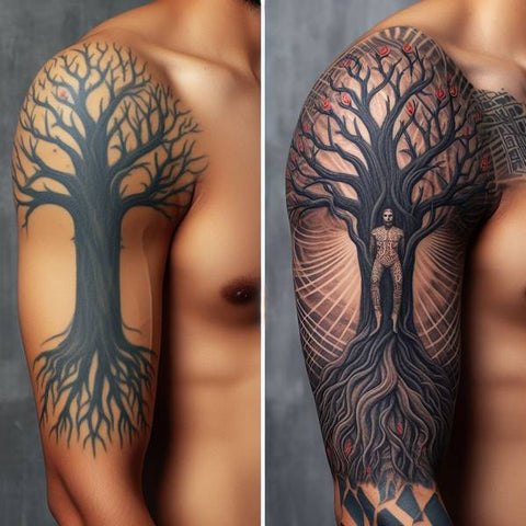 Family Tree Cover Up Tattoo