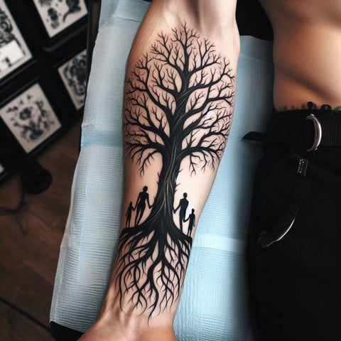 Family Tree Forearm Tattoo 1