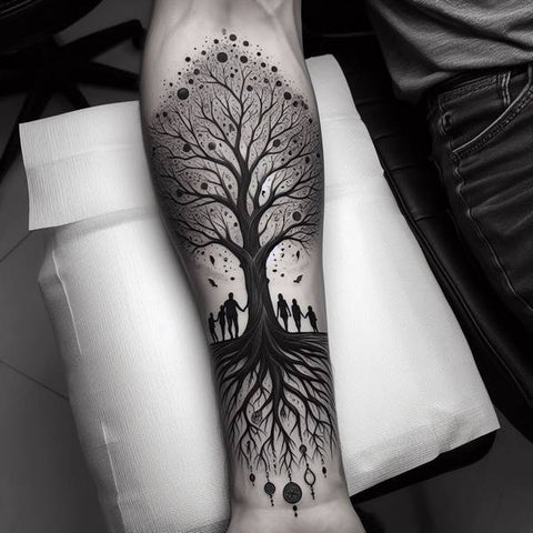 Family Tree Forearm Tattoo 2