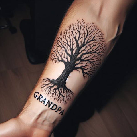 Family Tree Tattoo with Names 1