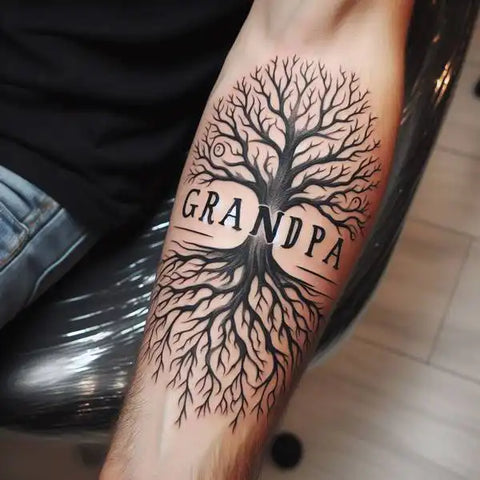 Family Tree Tattoo with Names 2