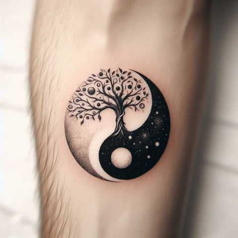 Family Tree Yin Yang Tattoo 2