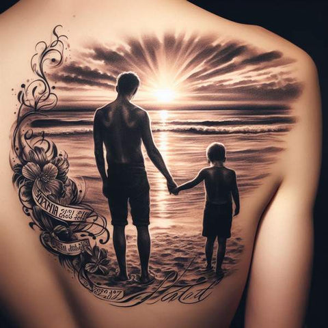 Father And Son Memorial Tattoo