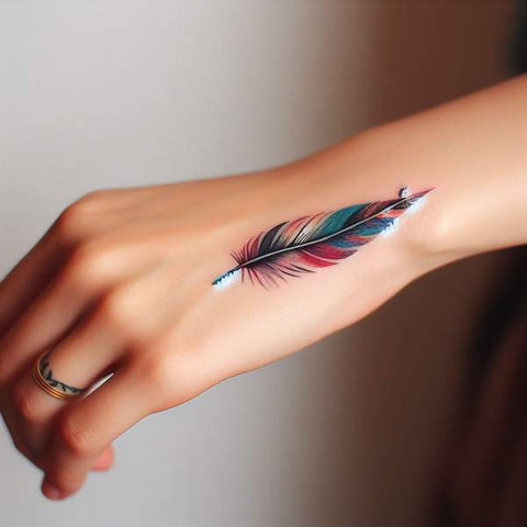 Feather Wrist Tattoo