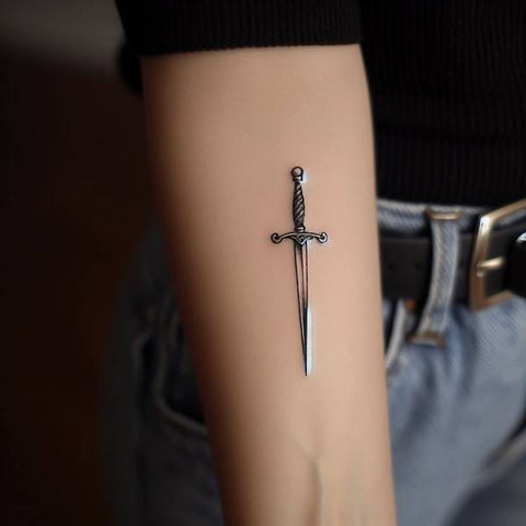 Feminine Sword Tattoo