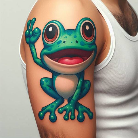 Frog Cartoon Tattoo 2