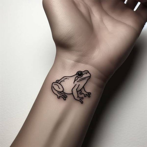 Frog Outline Tattoo