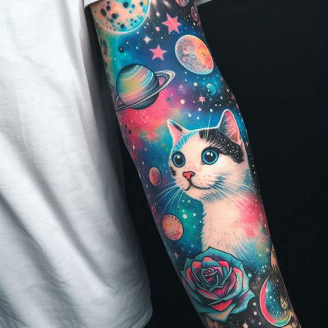 Galaxy Cat Tattoo