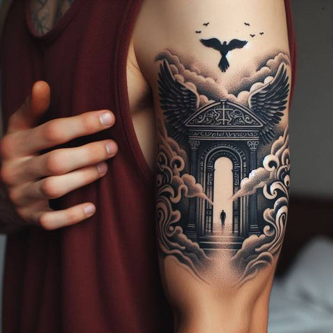 Gates of Heaven Arm Tattoo 2