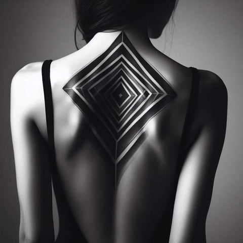 Geometric Back Tattoo