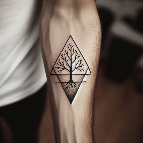 Geometric Family Tree Tattoo 1