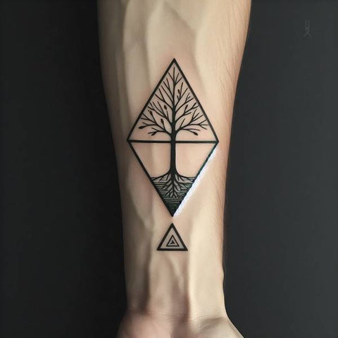 Geometric Family Tree Tattoo 2