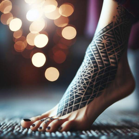 Geometric Foot Tattoo
