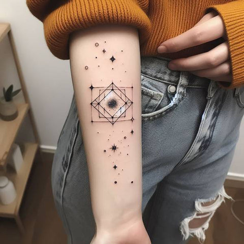 Geometric Galaxy Tattoo 2