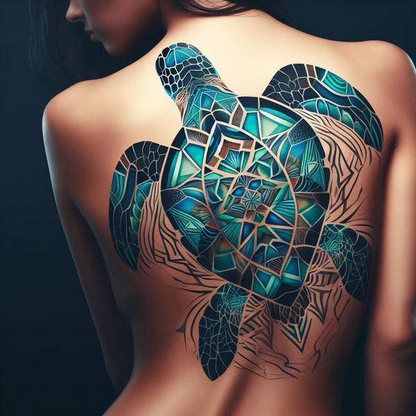 Geometric Turtle Tattoo 1