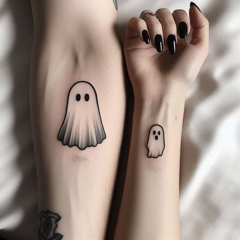 Ghost Couple Tattoo