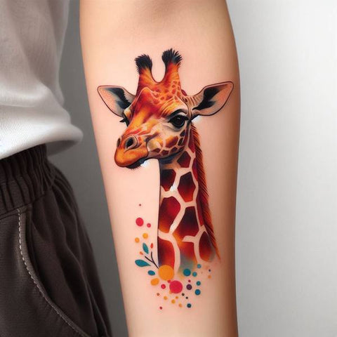 Giraffe Head Tattoo