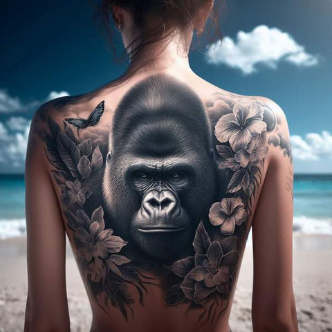 Gorilla Back Tattoo