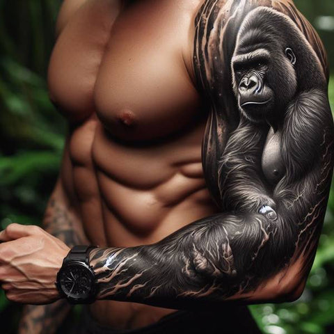 Simple Gorilla Line Logo | Outline illustration, Gorilla tattoo, Gorilla