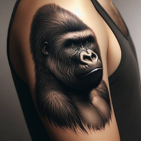 Tattoo flash gorilla.