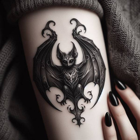 Gothic Bat Tattoo 1