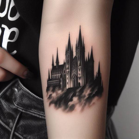 Gothic Castle Tattoo 1