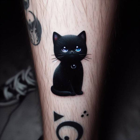 Gothic Cat Tattoo