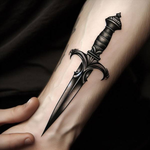 Gothic Dagger Tattoo 2