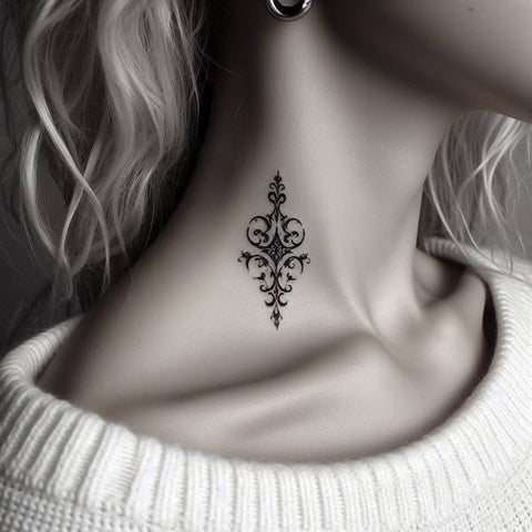 Gothic Neck Tattoo