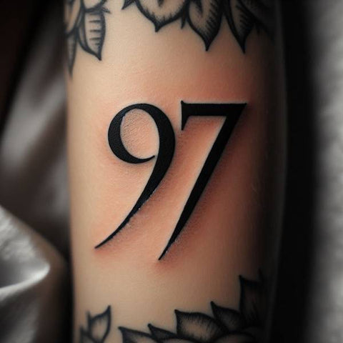 Gothic Number Tattoo