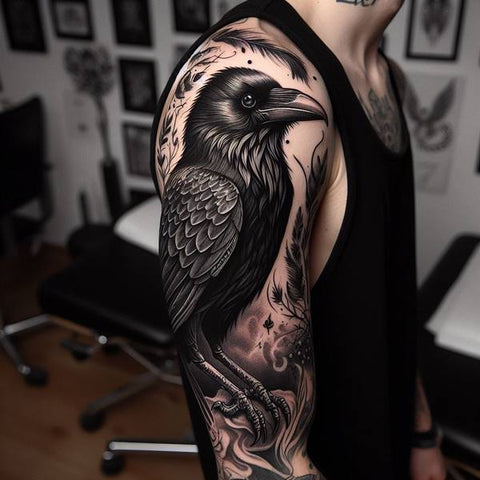 Gothic Raven Tattoo 1